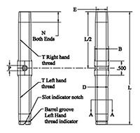 MS21251 turnbuckle body